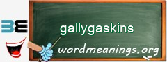 WordMeaning blackboard for gallygaskins